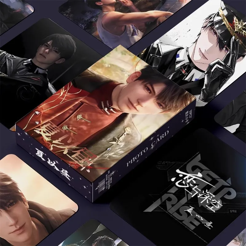 50 개/대 사랑과 Deepspace Caleb 레이저 카드 Xia Yizhou 개인 캐릭터 Lomo 카드 HD Photocard 팬 컬렉션 선물