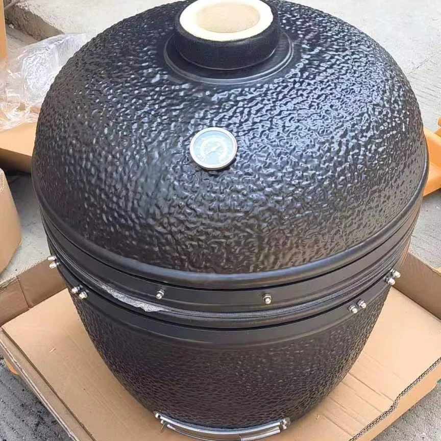 High Quality Portable Kamado Grill AGA-Certified Egg-Shaped Ceramic BBQ Indoor/Outdoor Use Folding Steel Iron Metal