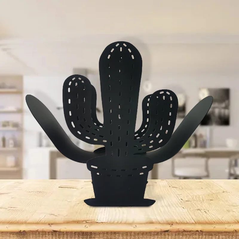 Imagem -04 - Cacto Forma Rolo Toilet Paper Holder Rack de Armazenamento de Tecido Metal Ferro Artesanato Suporte do Banheiro Casa Decoração Decorativa