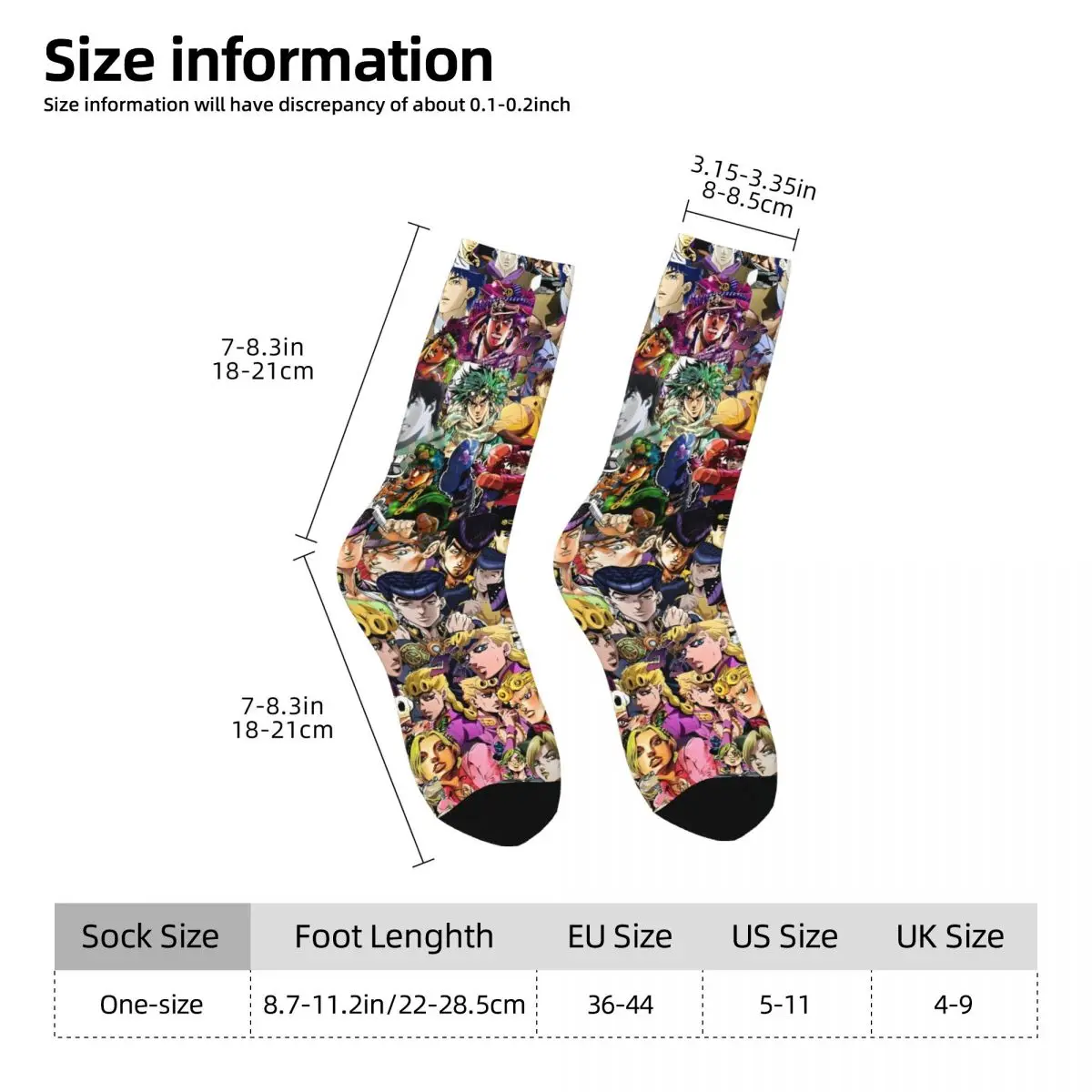 JoJos Bizarre Adventure Strümpfe Paar japanische Manga Socken bequeme lustige Socken Winter Klettern Anti-Rutsch-Socken Geschenkidee