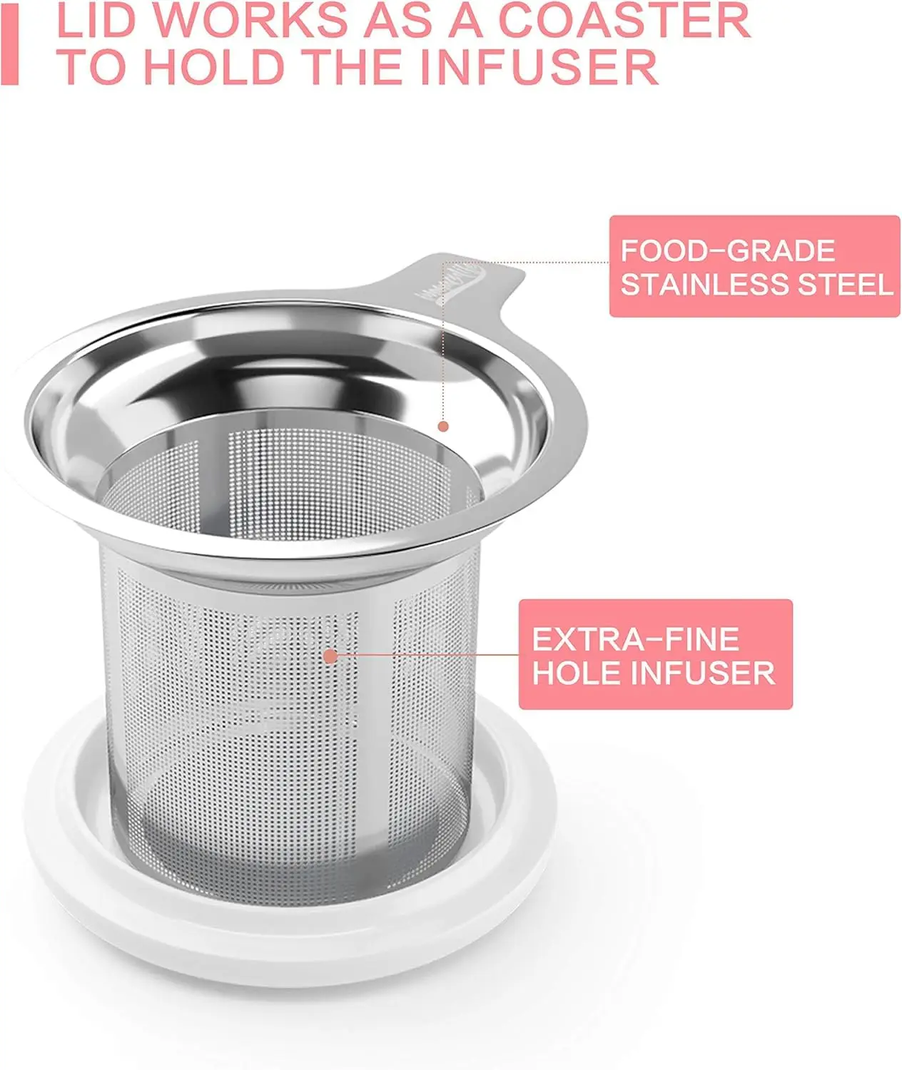Tea Mug Cup with Infuser and Lid Tea Mug with Lid Teaware with Filter Large Capacity for Loose Leaf Tea