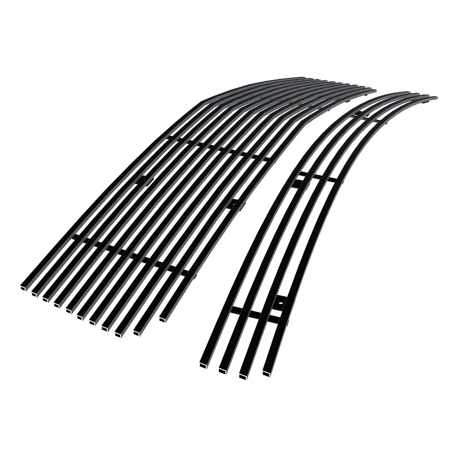 

Fits 2005-2009 Mustang V6 Stainless Black Billet Grille Insert Combo