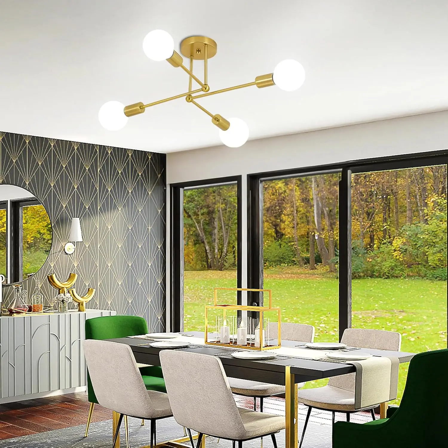 Nordic bedroom lights, modern and simple LED ceiling lights, creative living room, dining room, study, home lights