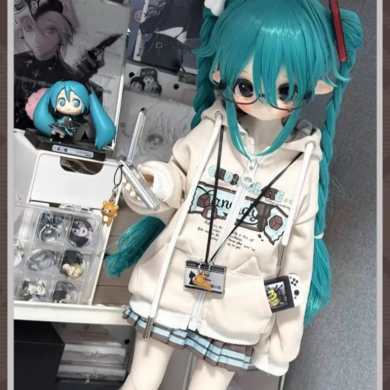 1/4 vestiti per bambole vestito per bambola Bjd da 45 cm bello e fresco set con cappuccio pantaloni lunghi, gonna vestire accessori per bambole da gioco, senza bambola