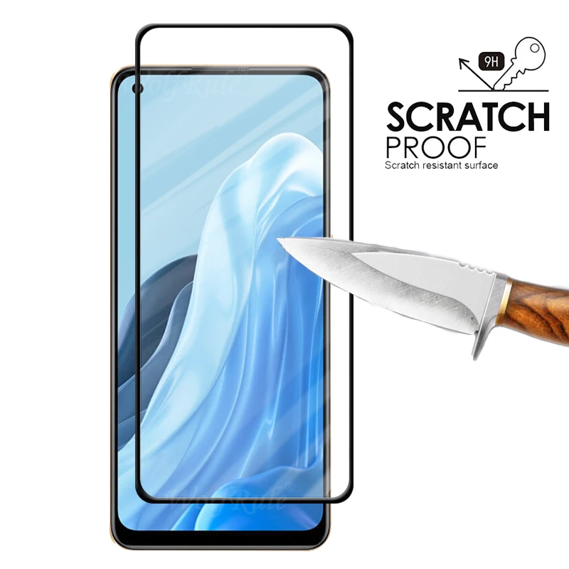 4-in-1 For OPPO Reno 7 Glass For Reno 7 Tempered Glass 9H Full Glue Cover Film Screen Protector For OPPO Reno7 Reno 7 Lens Film image 3