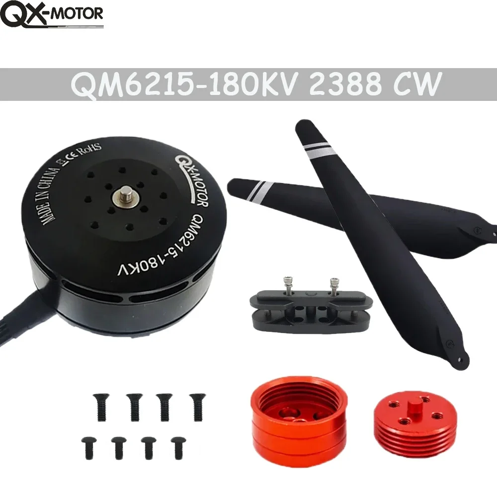 

QX-MOTOR QM6215 CCW/CW Prop Drone Сельскохозяйственная система питания 180KV Бесщеточный двигатель 2388 Пропеллер