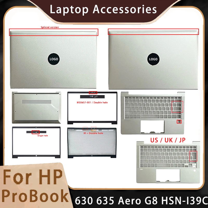 

Новинка для HP ProBook 635 Aero G8 HSN-I39C; Сменные аксессуары для ноутбуков, задняя крышка ЖК/Упор для рук/нижняя часть с логотипом, серебристая