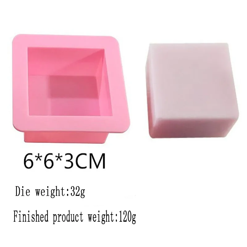 1 Pcs Large Cube Square Soap silica Mold Candle Cake Jelly Resin Silicone Mold Square Mold for Soap Making