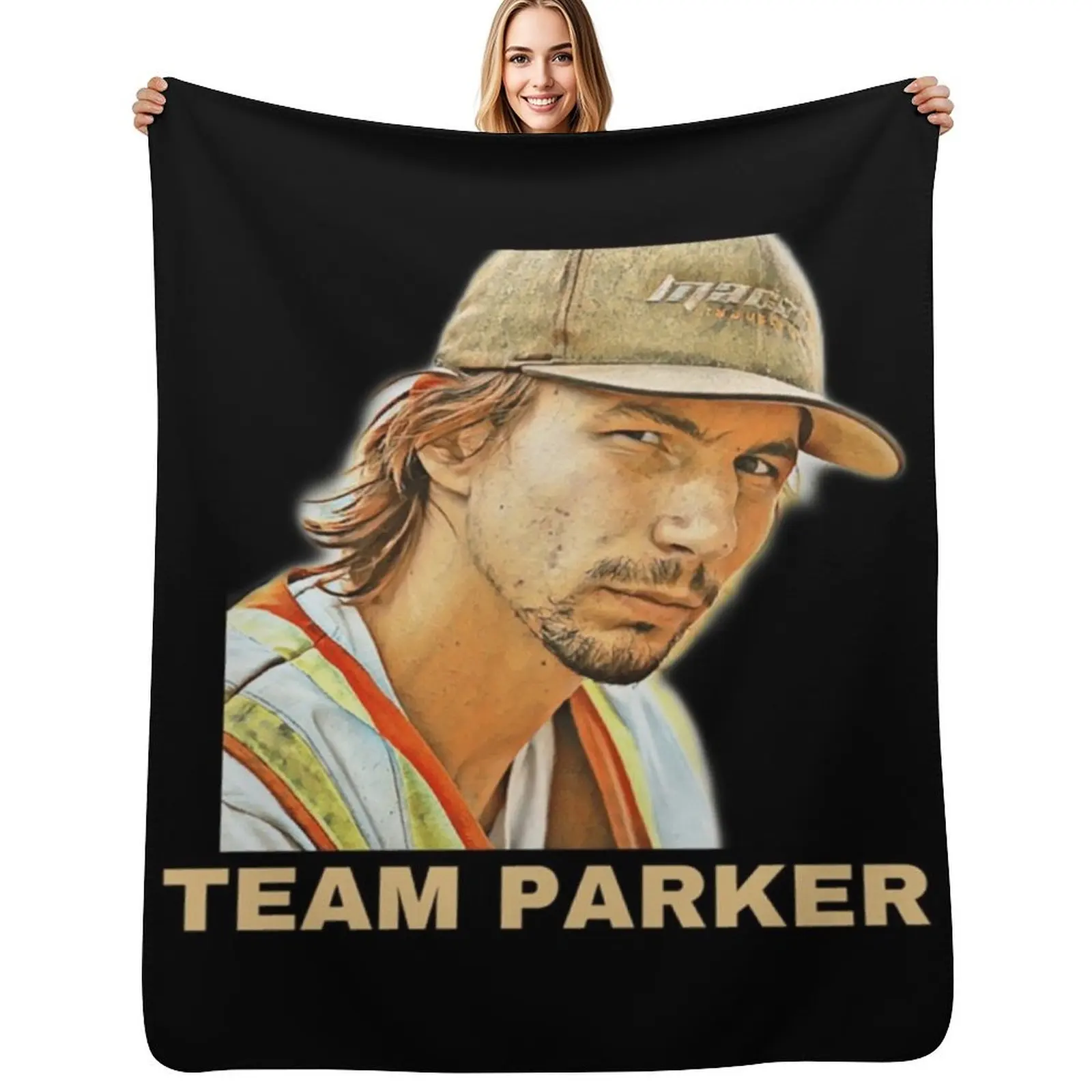 

Team Parker Gold Rush Tri-blend Throw Blanket Ultra Soft Flannel Fleece Blanket for All Seasons
