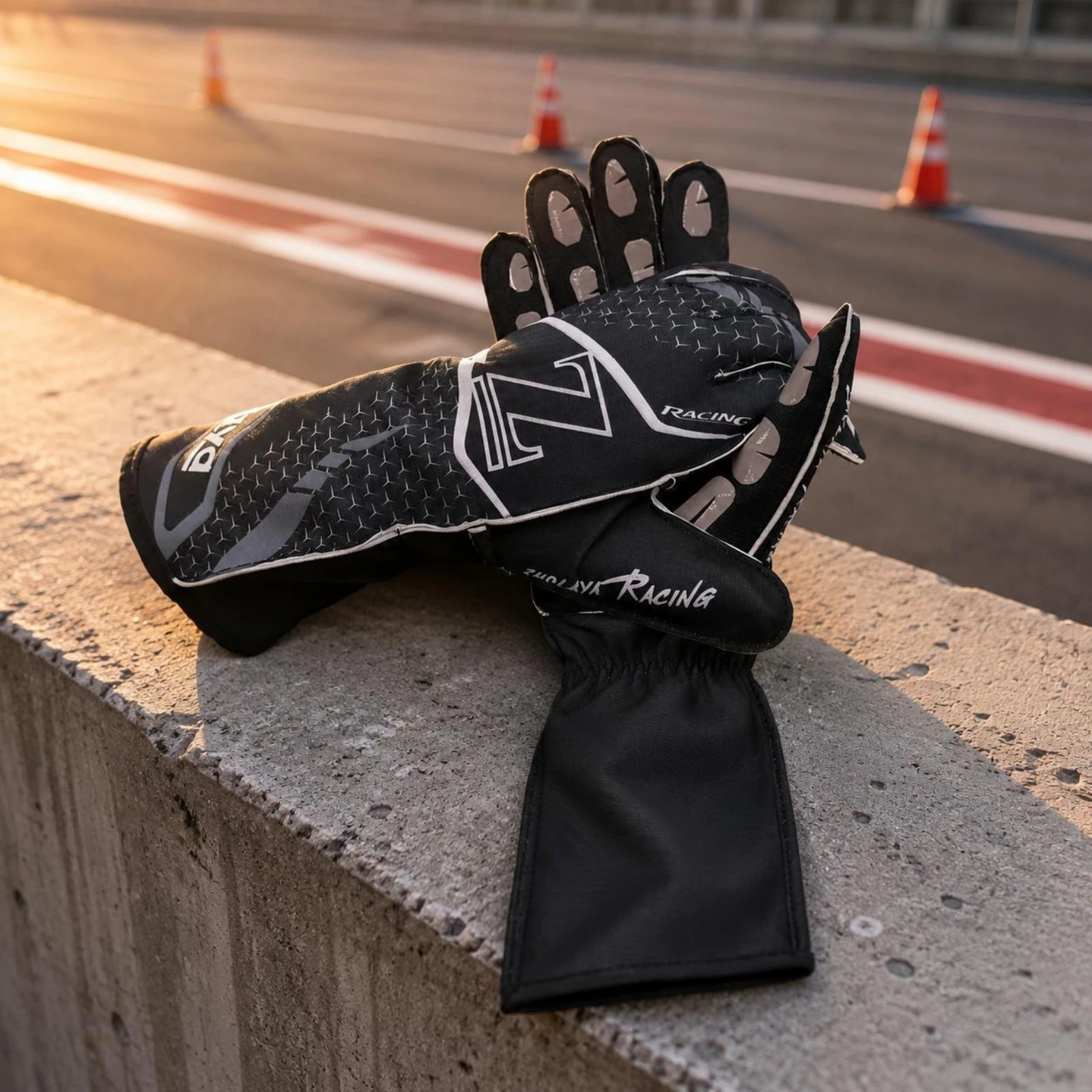 

Kart Racing Gloves Elastic Wrist Karting Gloves Sports Gear Secure Fit Handwear External Stitching