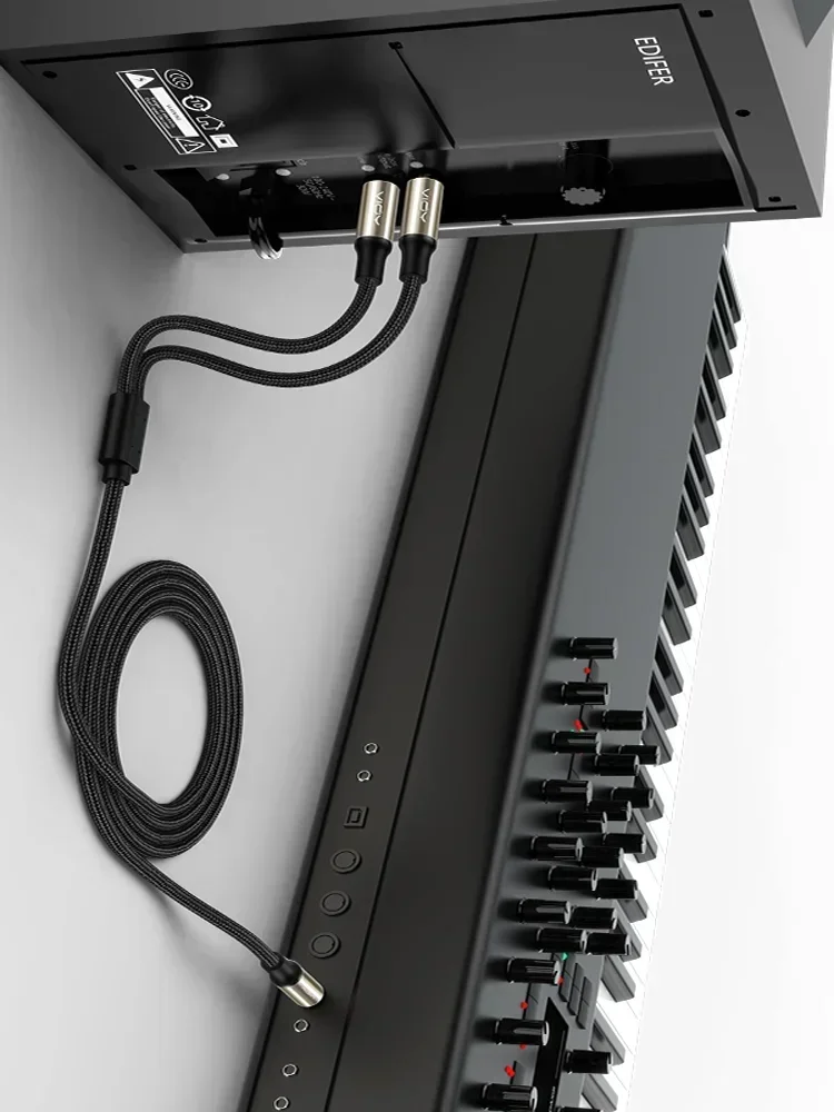 6,35 mm kabel TRS 1/4 cala TRS męski na podwójny 1/4 cala TS męski Stereo Y Rozgałęźnik Przewód audio do głośnika Mikser Amp Gitara — zdjęcie produktu 7