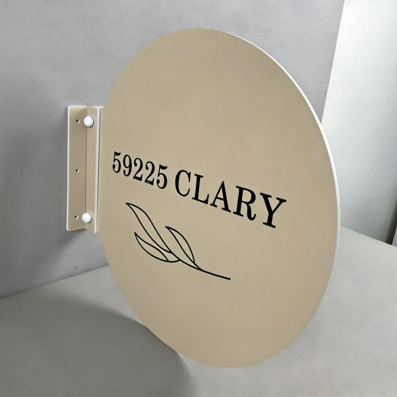 Custom Acrylic Business Sign Office Flag Shop Double-Side Signboard Storefront Door Plates Plaque Beauty Studio Aesthetics Logo