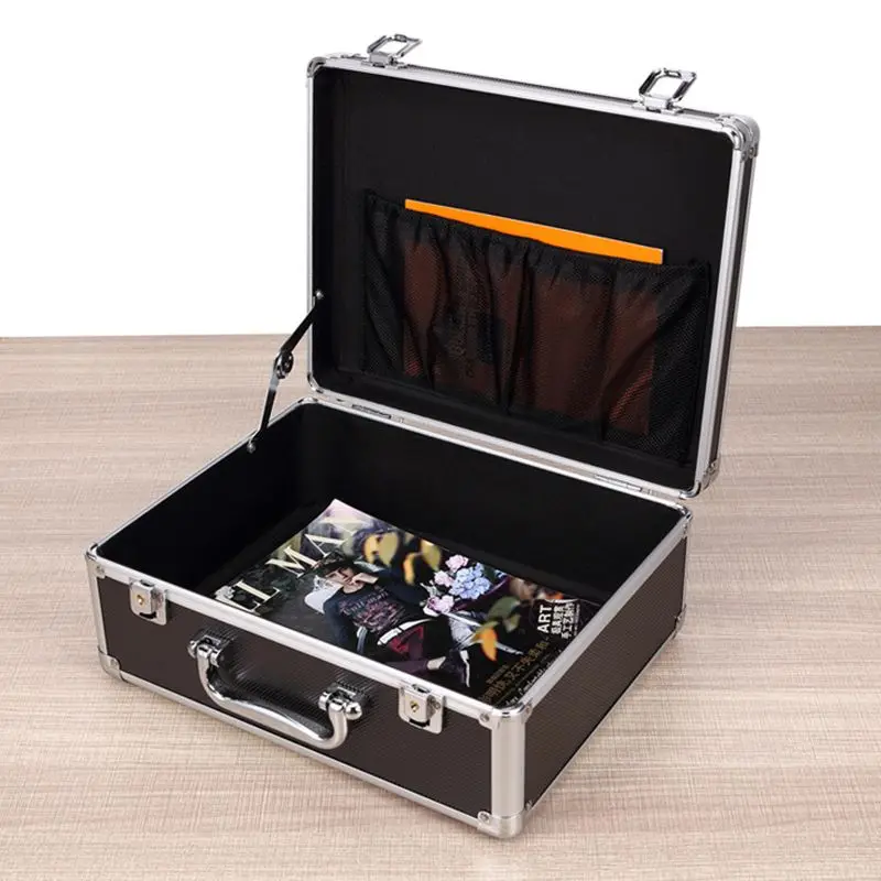 Aluminum Tool Holder Box Case Flight Briefcase With Passwords / Key Locked, Equipment Cosmetic Makeup Manicure Storage Case