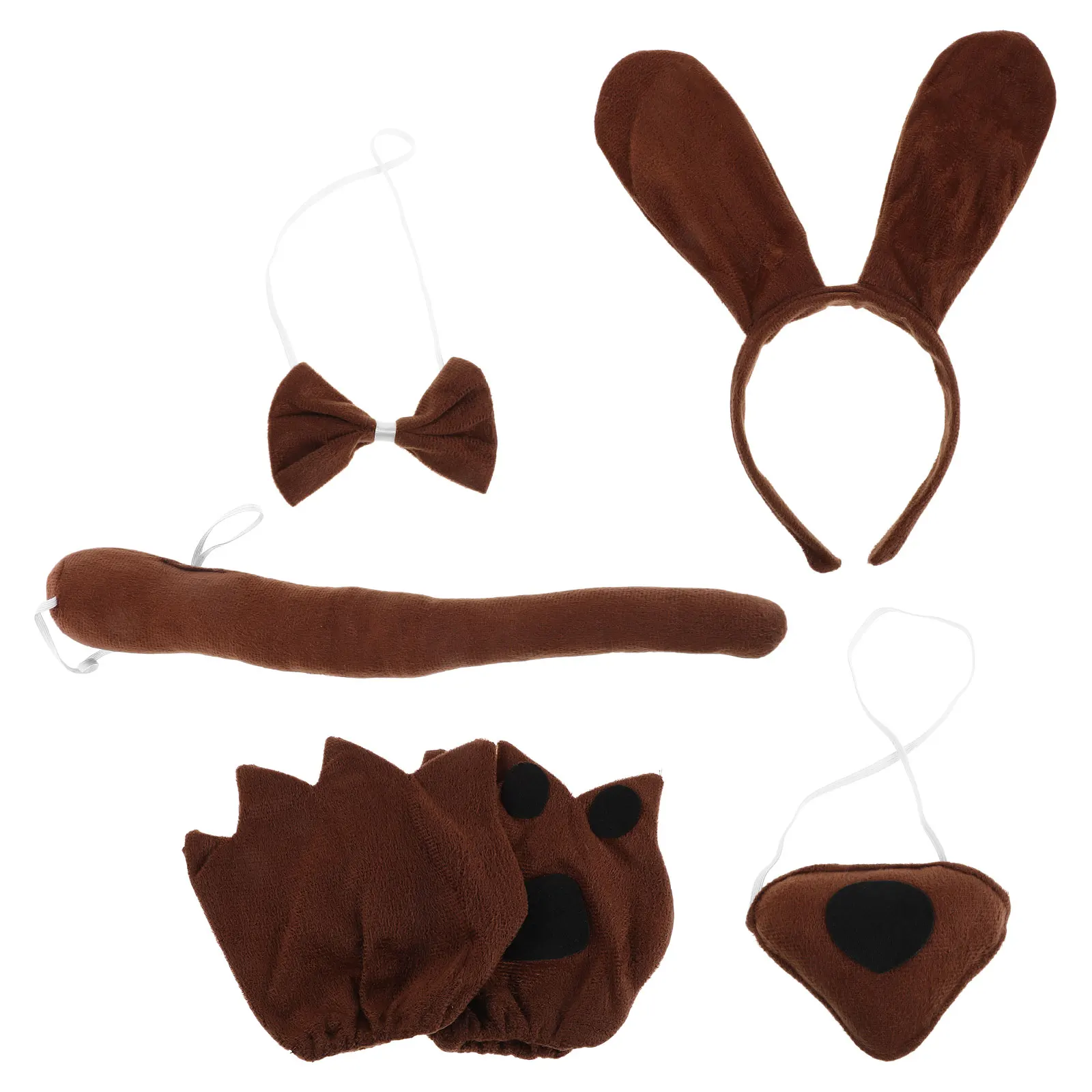 1 ensemble de Costume de chien pour enfants, accessoires de Cosplay, chiot mignon en peluche, ensemble de patte de queue, accessoires de bandeau, exposition de personnages d'anime, accessoire de jeu de rôle