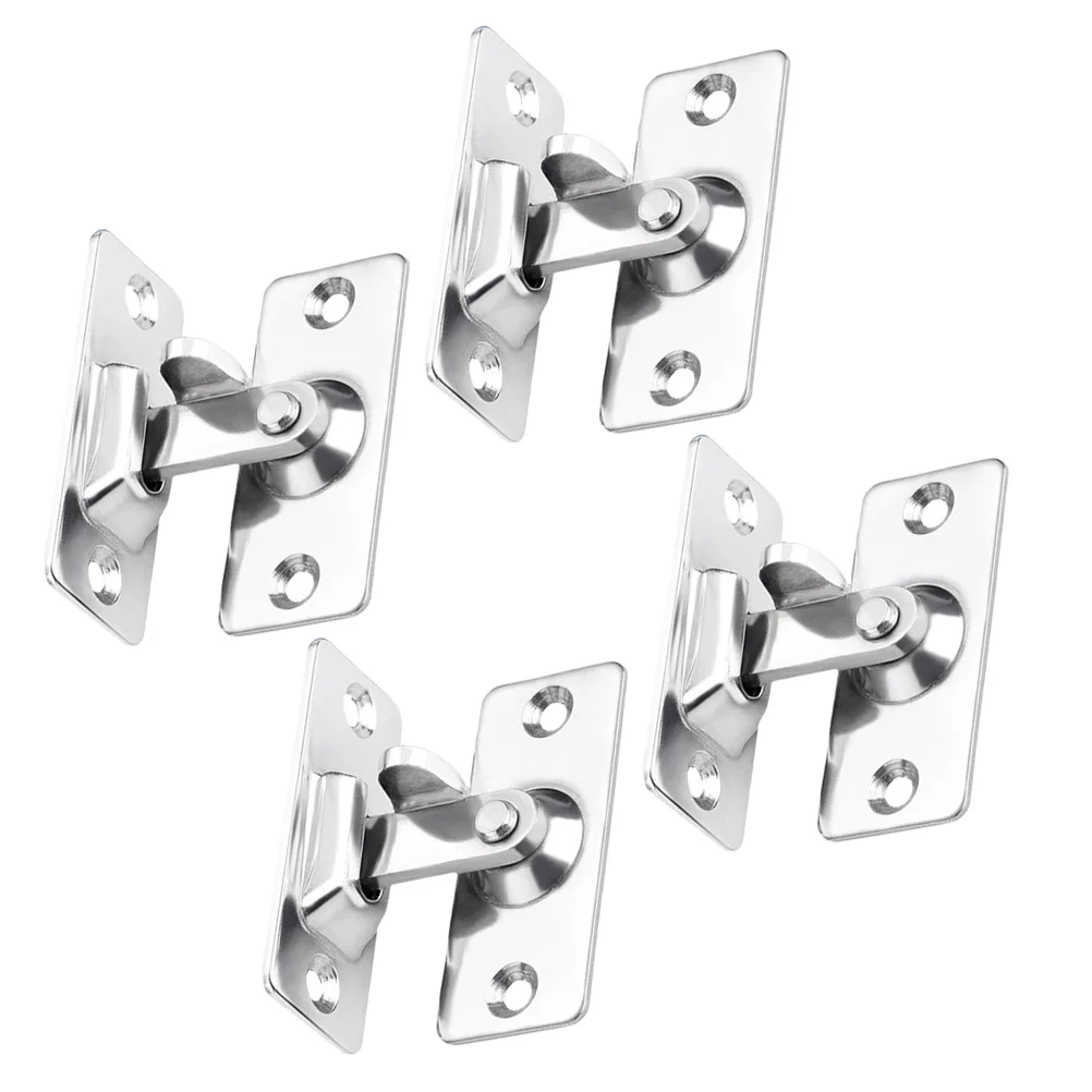 

4Pcs Solid Stainless Steel 90 Degree Door Latch Heavy Duty Security Barrel Bolt for Outdoor Indoor Door Right Angle Locking