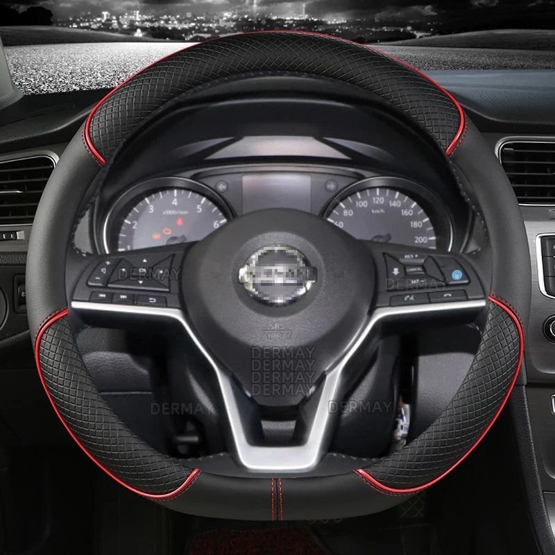 for Nissan Juke F15 F16 2010~2023 Car Steering Wheel Cover Non-slip PU Leather Auto Accessories Fast Shipping