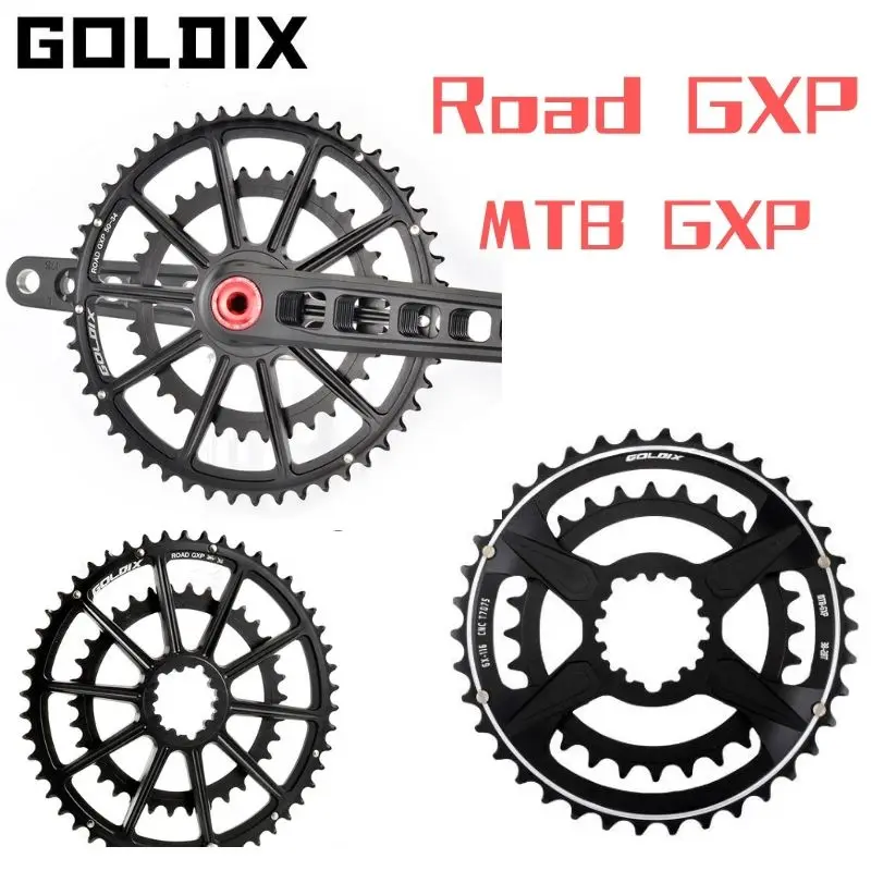 GOLDIX ForGXP Double Chainring 36-26T 38-28T MTB 50-34/52-36/53-39T Road Bike Aluminum Alloy Chain Wheel 9/10/11/12 Crank Mtb