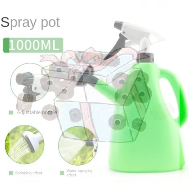 Pressure Spray Water Kettle, Plastic Garden Plants Watering Can Pot, Gardening Supplies 1L Adjustable 2 In 1 Flower Sprayer Home