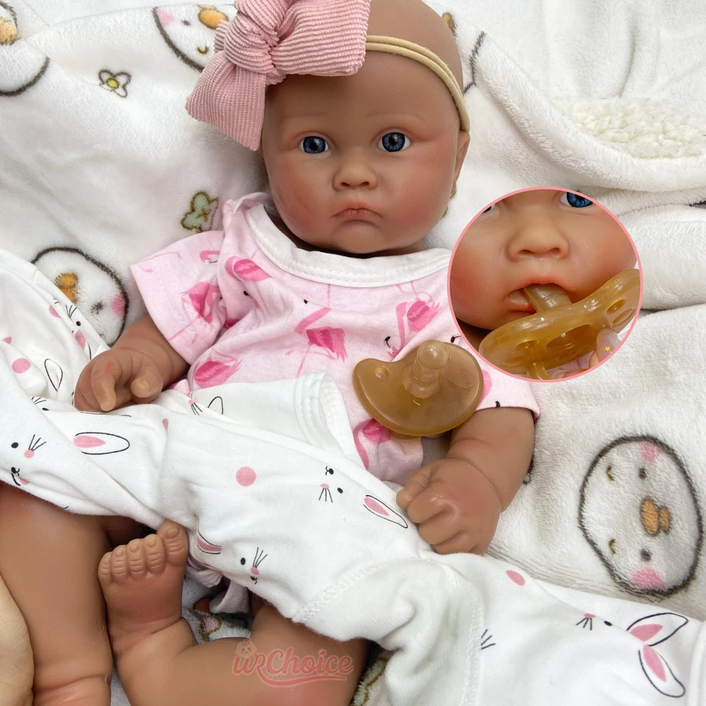 18Inch Open Eyes Silicone Reborn Doll Full Body Soft Realistic Skin Veins Weighted Washable Doll Photo Prop for Gift