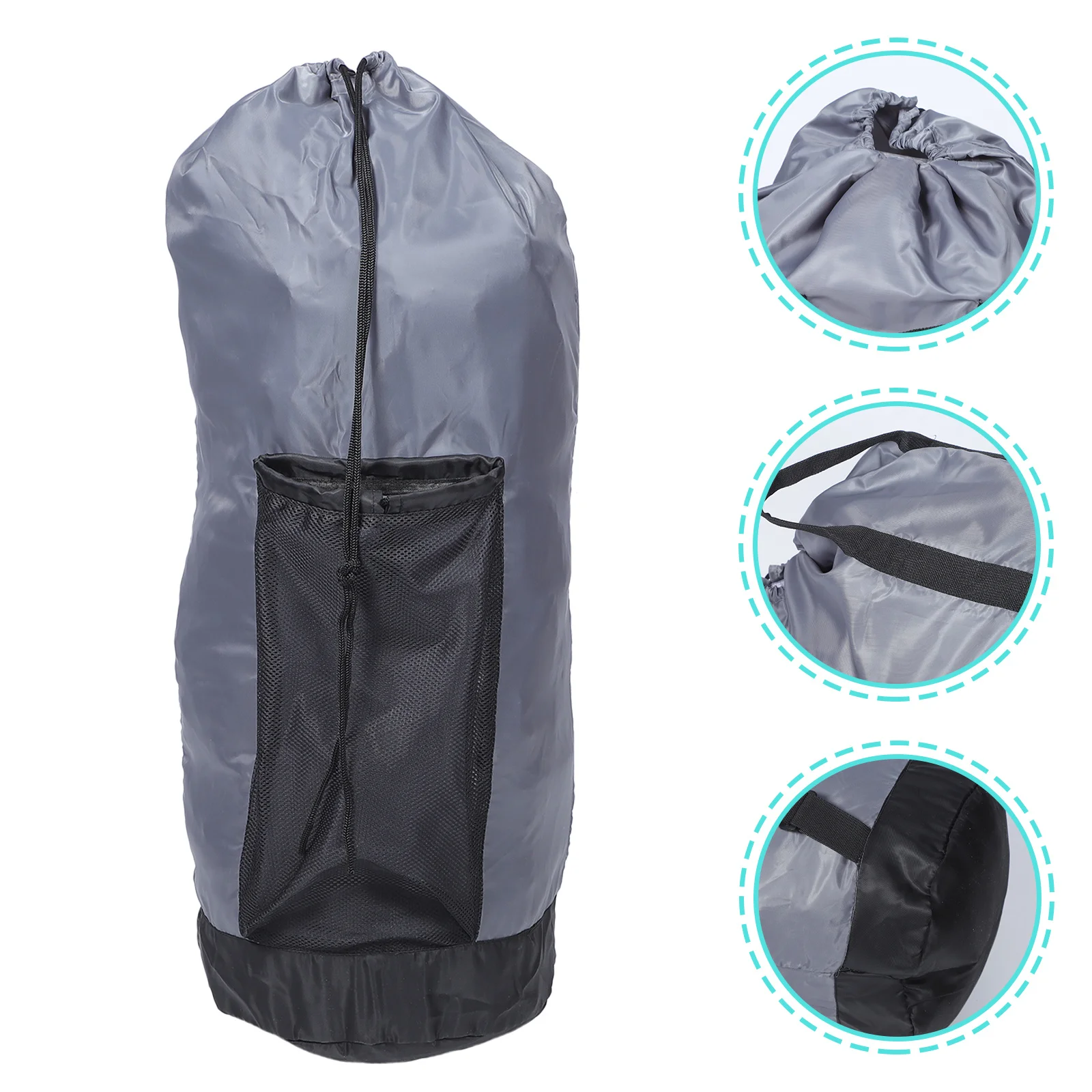 Bolsa de lavandería de doble hombro para ropa sucia, mochila de almacenamiento de nailon de gran capacidad para el hogar, organizador universitario de viaje