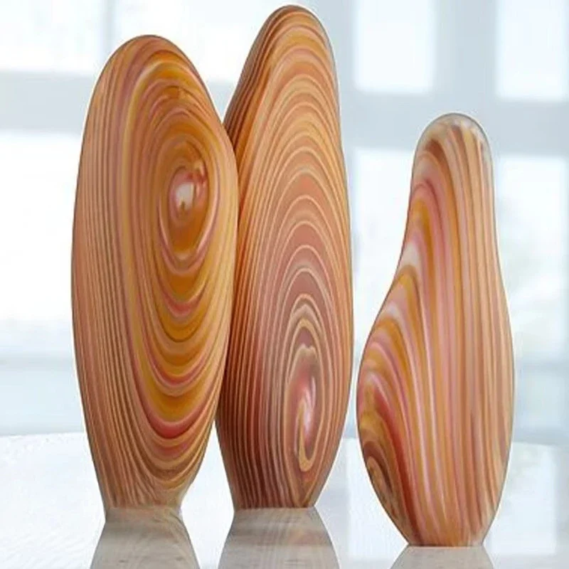 Home Hotel Interior Decoration Striped Glass, Fiber Sculpture Hotel Decoration Hotel Sculpture
