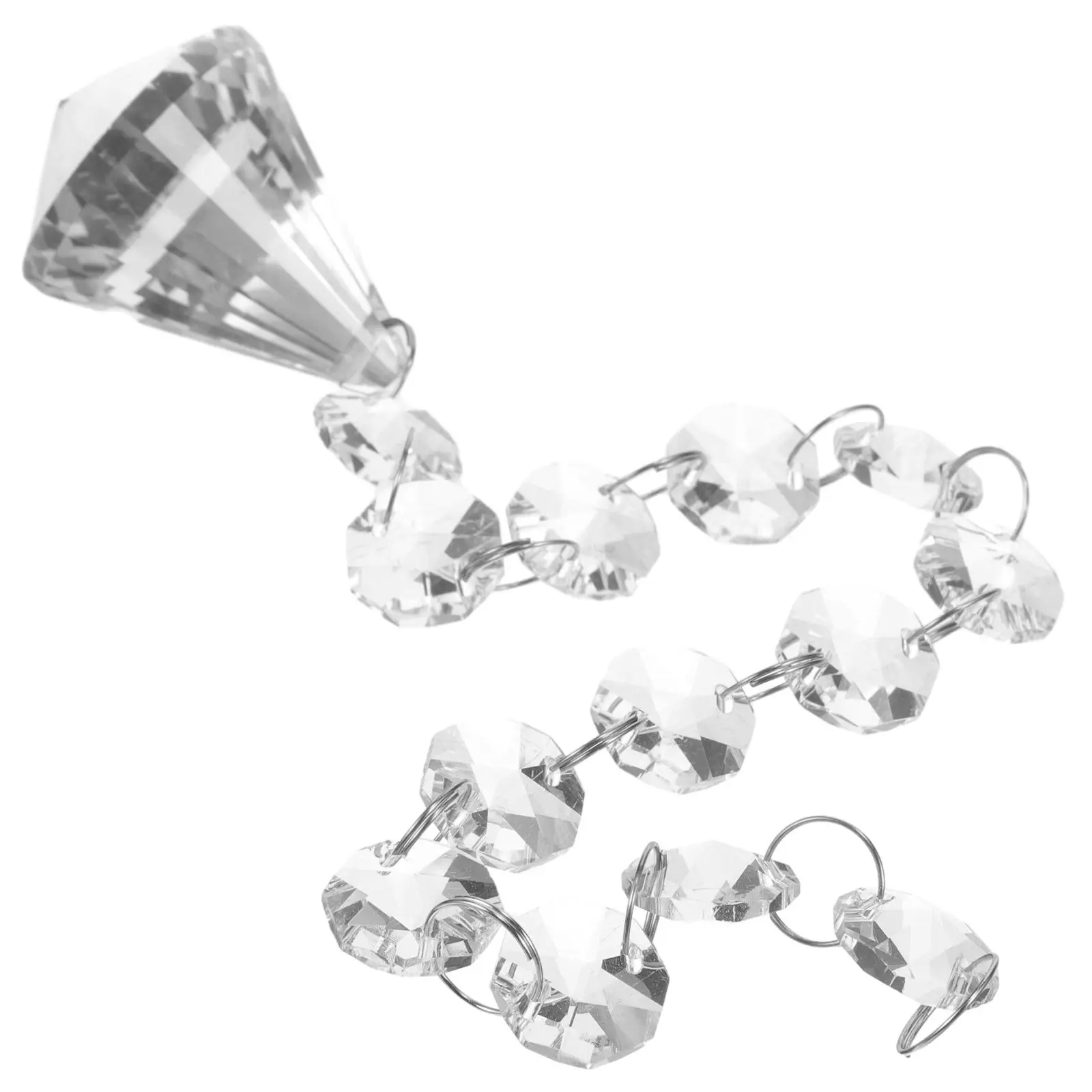 Crystal Pendant Hanging Water Drop Clear Crystal Decor for Ceiling Lamp Wedding Party Romantic Home Decoration