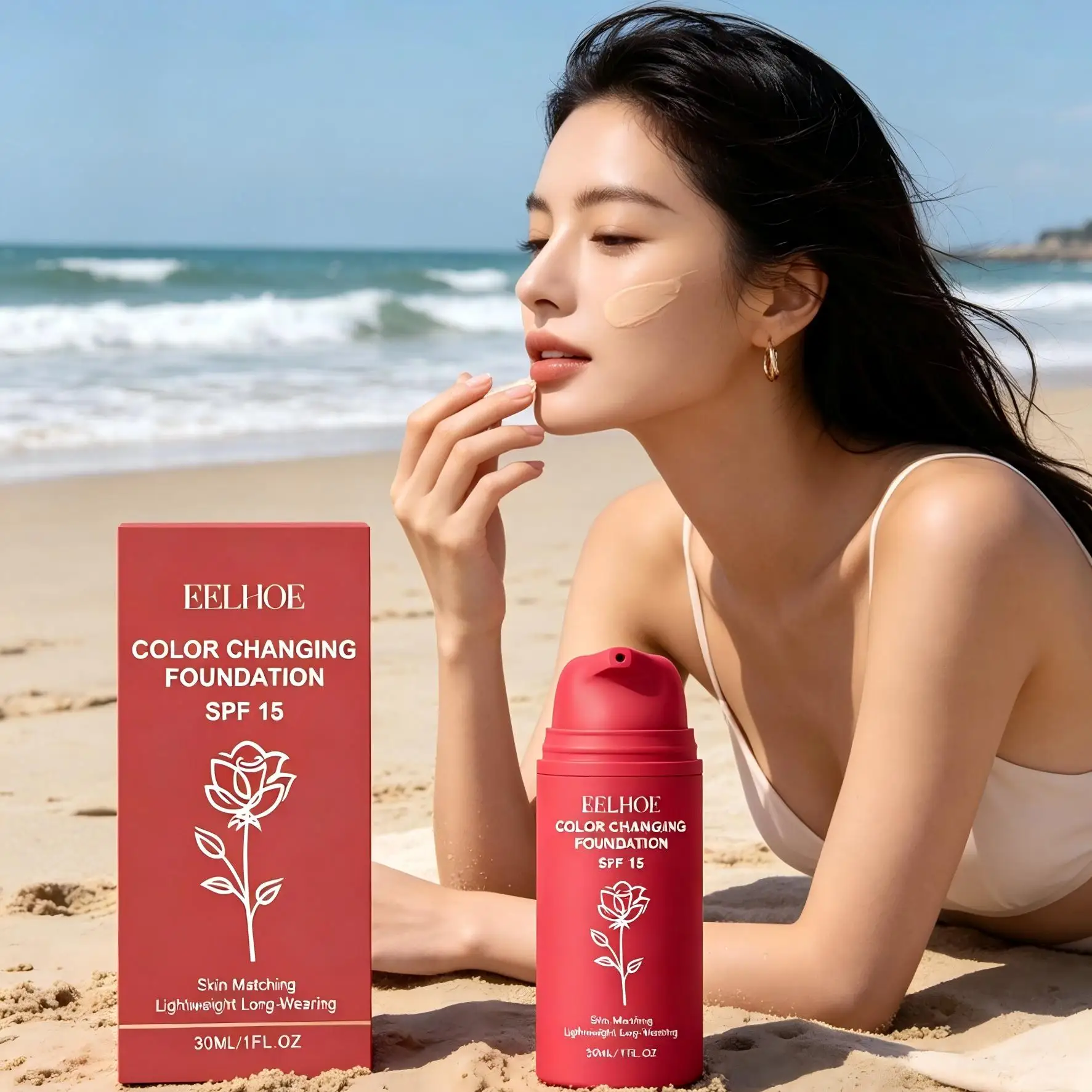 EELHOE Color Changing Foundation Mature Skin Brightening Spf 15 Hydrating High Coverage Base Makeup Concealer Liquid Foundation