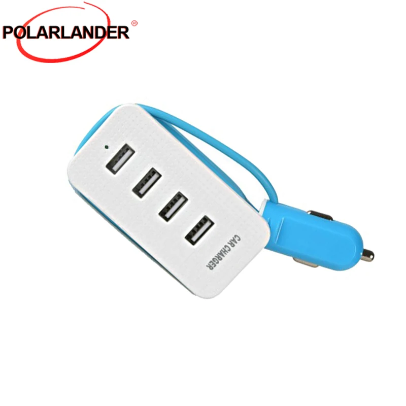 

Автомобильное зарядное устройство 12-24В с 4 USB-портами, материал ABS, быстрая зарядка 5В 4.3А для цифровых устройств, сертификат CE
