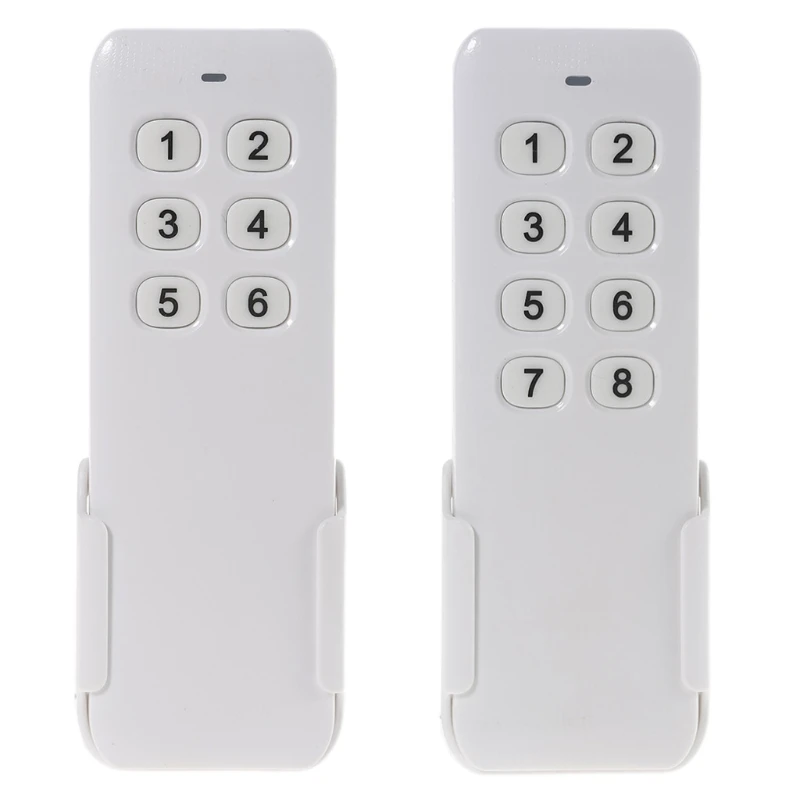 3V Two AAA Battery Powered Ultra-thin Wireless Remote Control with Base 6 Keys 8 Keys Optional EV1527 Chip AK-500-8G 896C