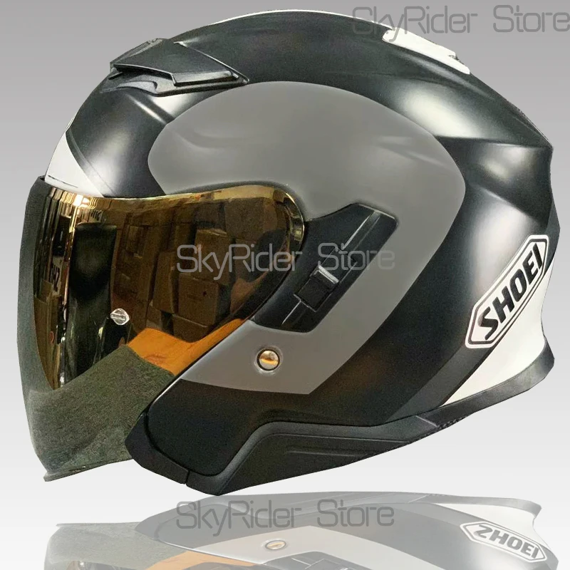 

Open Face Helmet shoei J-CRUISE 3/4 Helmet ADAGIO TC-5 Double visor Matte Black Off Road Racing Motocross Motorcycle Helmet