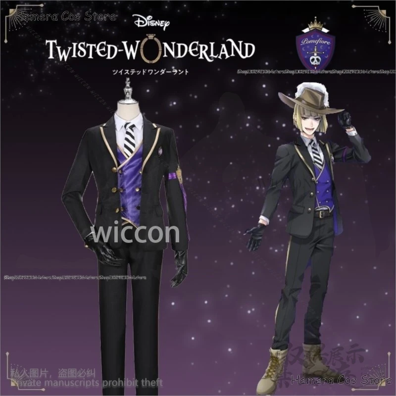 Game Twisted-Wonderland Rook Hunt Cosplay Wig Costume Night Raven DK School Uniforms Halloween Christmas Suits Customized