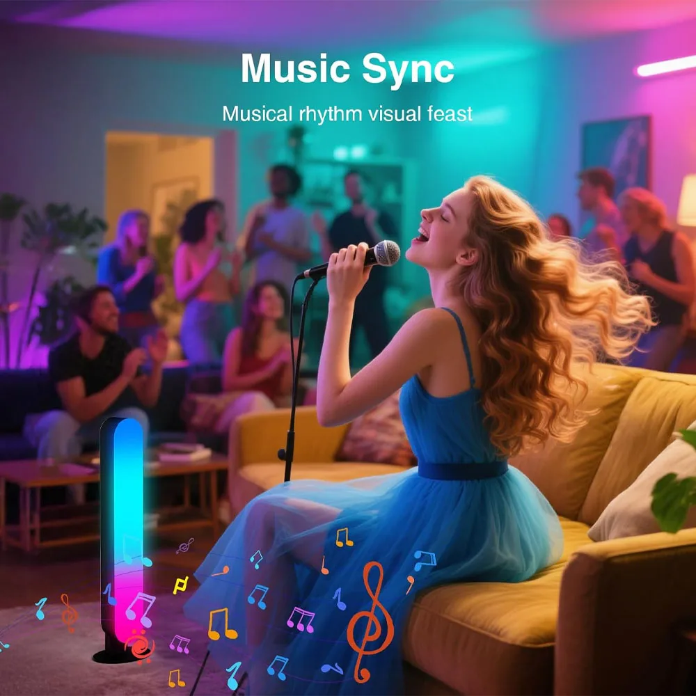 1/2/3 szt. Inteligentna listwa świetlna LED, 16 milionów kolorów, zmieniająca kolory listwa świetlna do telewizora z pilotem i sterowaniem przez aplikację, funkcja timera