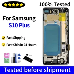 TFT S10 Plus Display Screen for SAMSUNG S10+ Display Touch Screen Digitizer Assembly Replacement G975F G975U G975W G975 Display