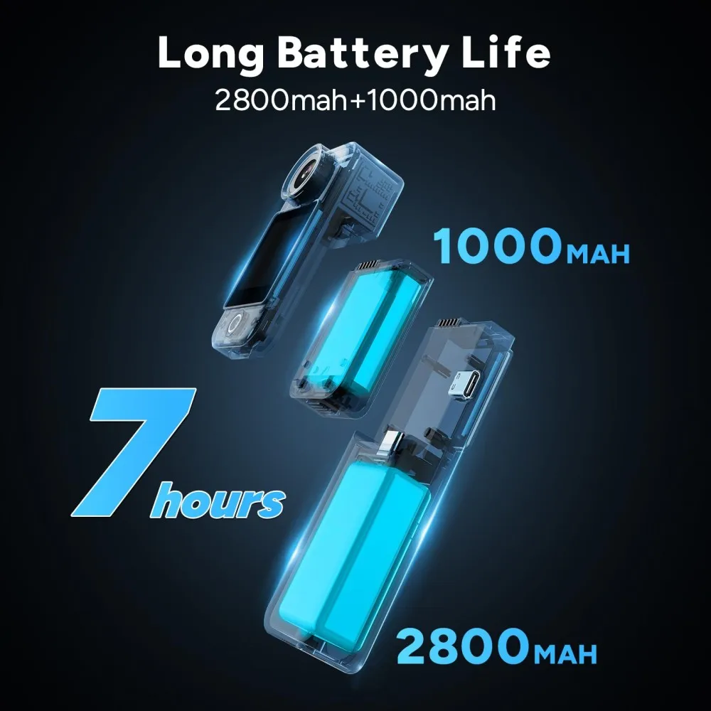 كاميرا SJCAM Action C300 كاميرا رياضية للجيب 4K30FPS -5G WiFi، بطارية مزدوجة 460 دقيقة لمدونة الفيديو وركوب الدراجات والغوص #5