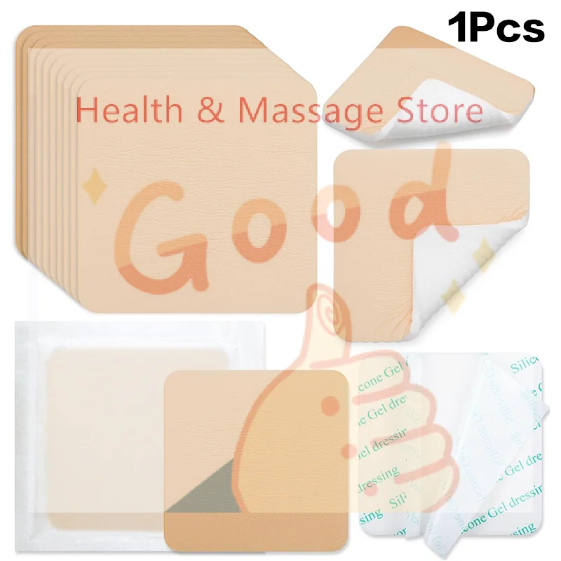 10*10cm Borderless Foam Dressing Waterproof And High Absorbency Square Shaped Wound Care Bandage Silicone Foam Pad For First Aid