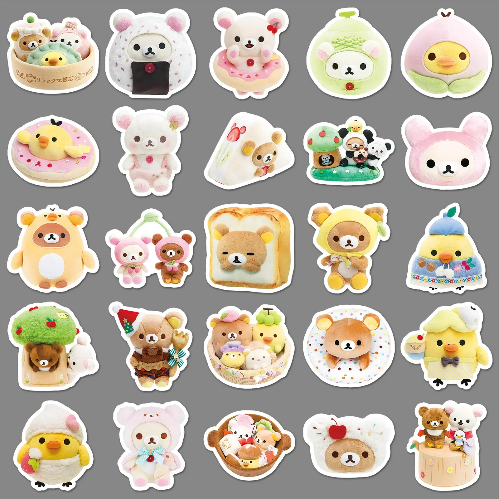 54 قطعة ملصقات Rilakkuma Kawaii أنيمي الاسترخاء الدب DIY بها بنفسك لوازم الفن دفتر القرطاسية المقرب كوب ماء ديكور اللعب الكلاسيكية هدية