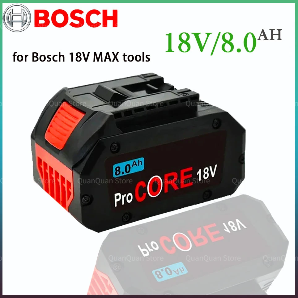 Bosch 18V 8.0AH 6.0AH 10.0AH Professional Cordless Tool BAT618 BAT609 GBA18V80 21700 Battery ProCORE Replacement Battery