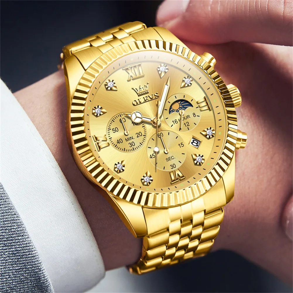 OLEVS High Quality Luxury Multifunction Quartz Watches for Men Fashion Trend Original Wrist Watch Men Business Casual Men Watch