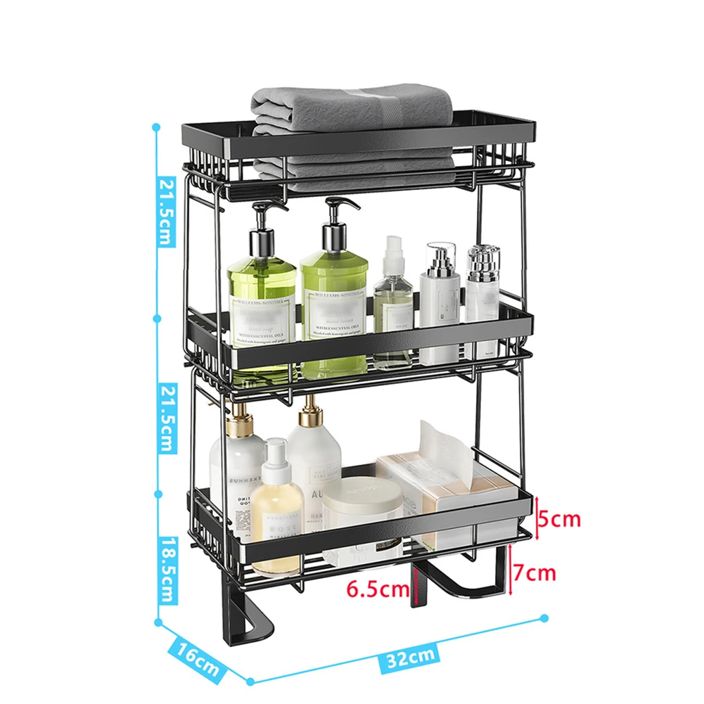 Over The Toilet Storage Shelf, Over Toilet Storage, Bathroom Storage Organizer, Back Of Toilet Shelf Organizer, No Drilling Inst