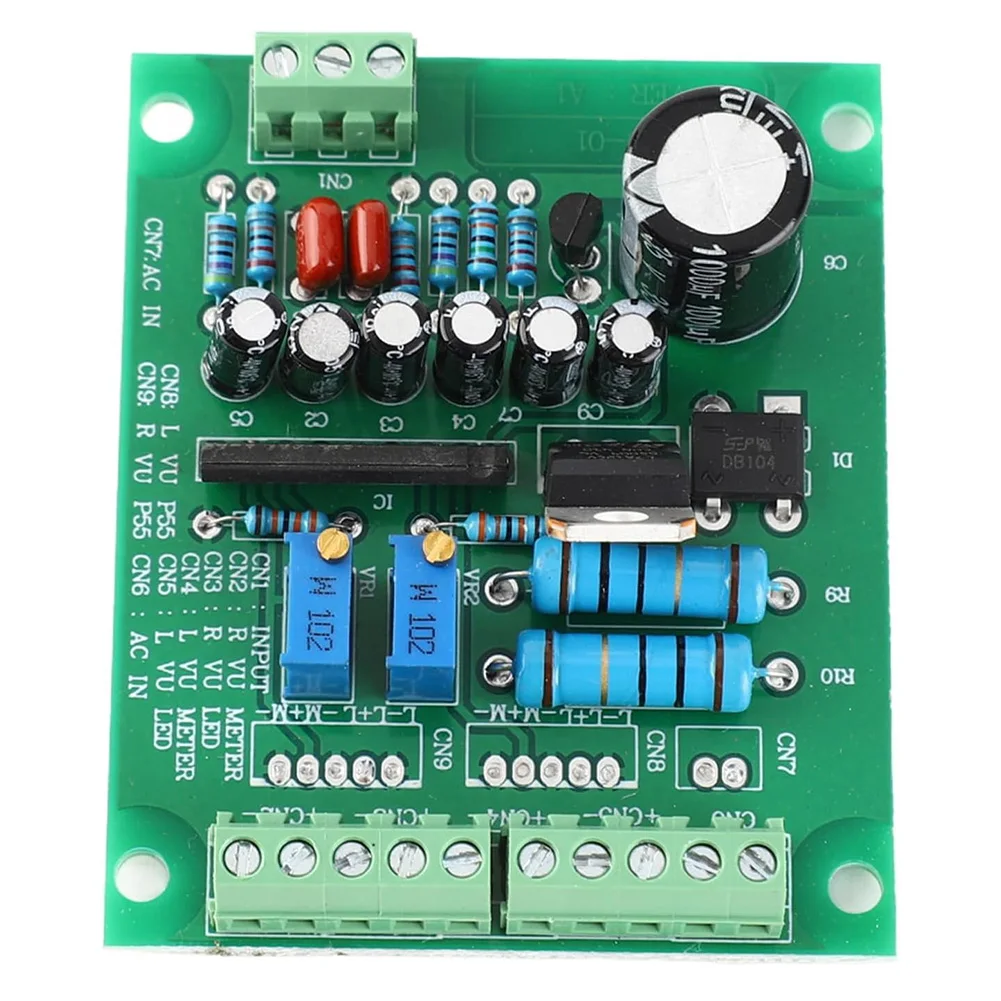 AC12V VU Meter Driver Board Amp DB Audio Level Meter For Audio Level Meter Stereo Volume Meter Driver Board Test Meters Tool