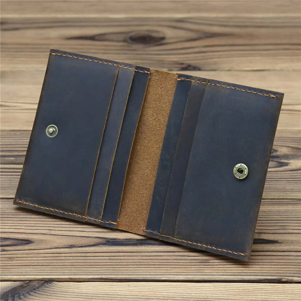 New Arrival Vintage Card Holder Men Genuine Leather Credit Card Holder Small Wallet Money Bag ID Card Case Mini Purse For Male