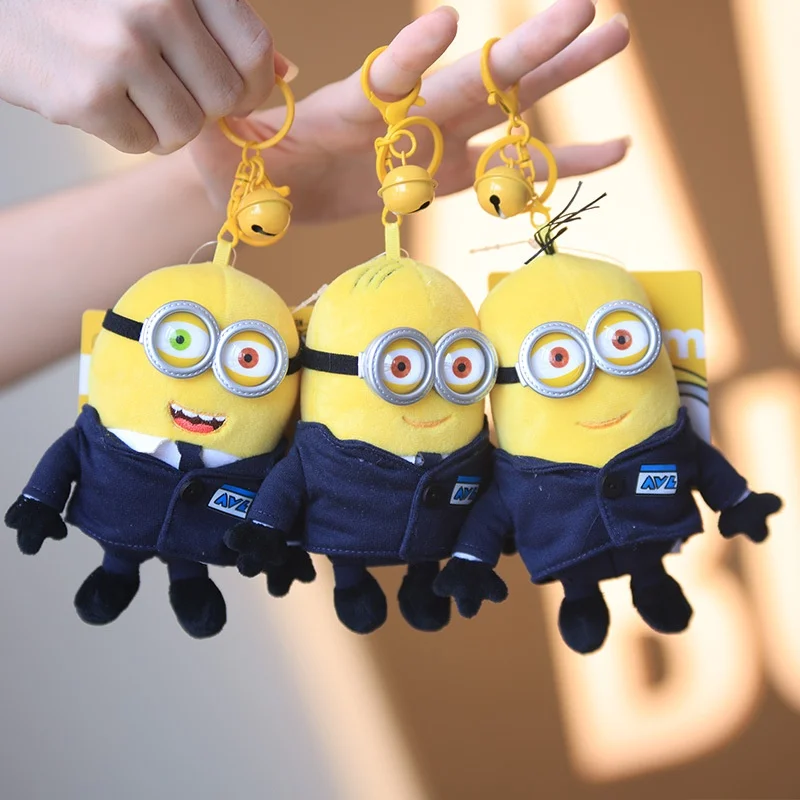 Anime Thief Daddy Minions Cartoon Characters Plush Toys Olympics Periphery Agents Keychain Backpack Car Pendant Doll Gift