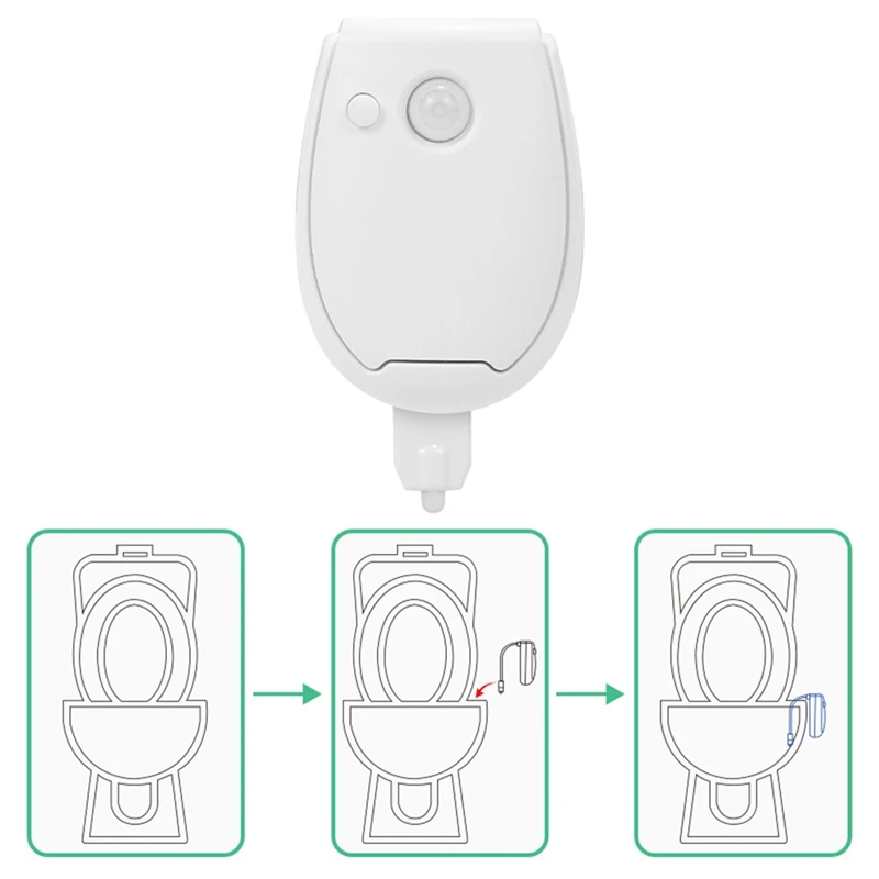 센서 변기 시트 야간 조명 변기 라이트, 방수 백라이트, 변기 그릇 LED 램프, WC 변기 라이트