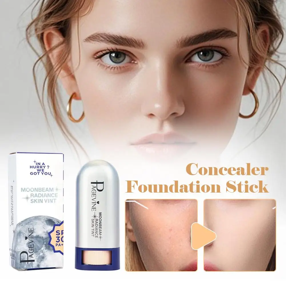 PAGEVINE Tinted Moisturizer Stick - SPF 30 PA++ Oil Control Strong Coverage, Waterproof Radiant Face Makeup Sunscreen