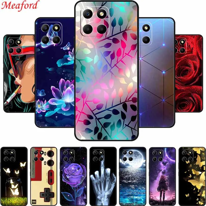 Phone Case For Honor X6a Back Cover Case Fashion Photos Black Soft Silicone Coque For Honor X6a Case 70Lite HonorX6a 6.56