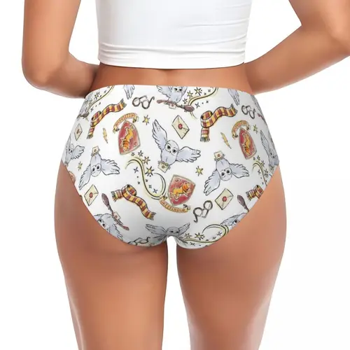 Imagen 2 del producto Bragas cortas personalizadas de Harrys Magic Adventure Movies Potters, ropa interior elástica para mujer, calzoncillos de regalo para el Día de San Valentín
