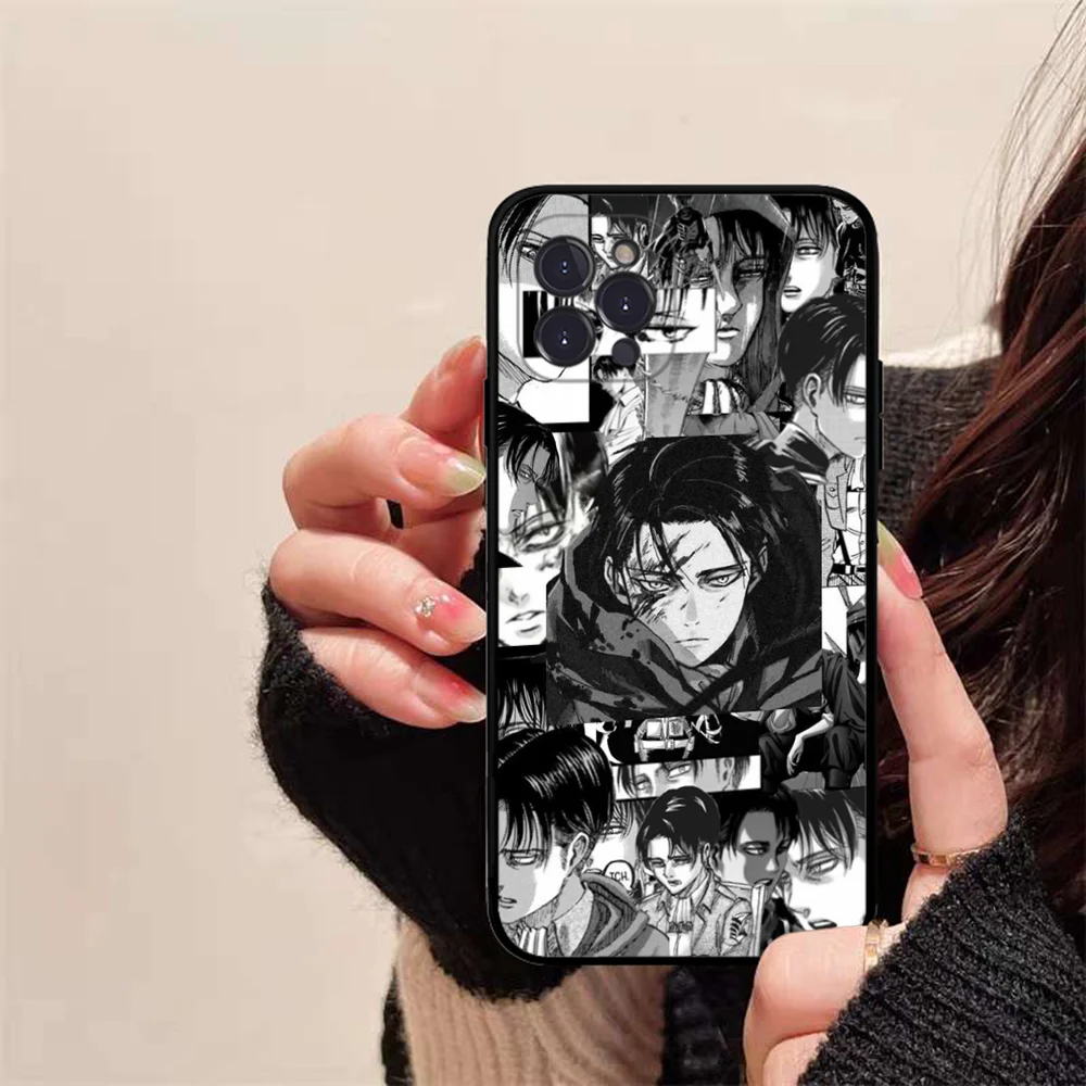 Anime L-LEVIS A-ACKERMANS Silicone Soft phone case For Iphone 15 14 13 12 11 Pro Mini XS MAX 8 7 6 Plus X XS XR Cover