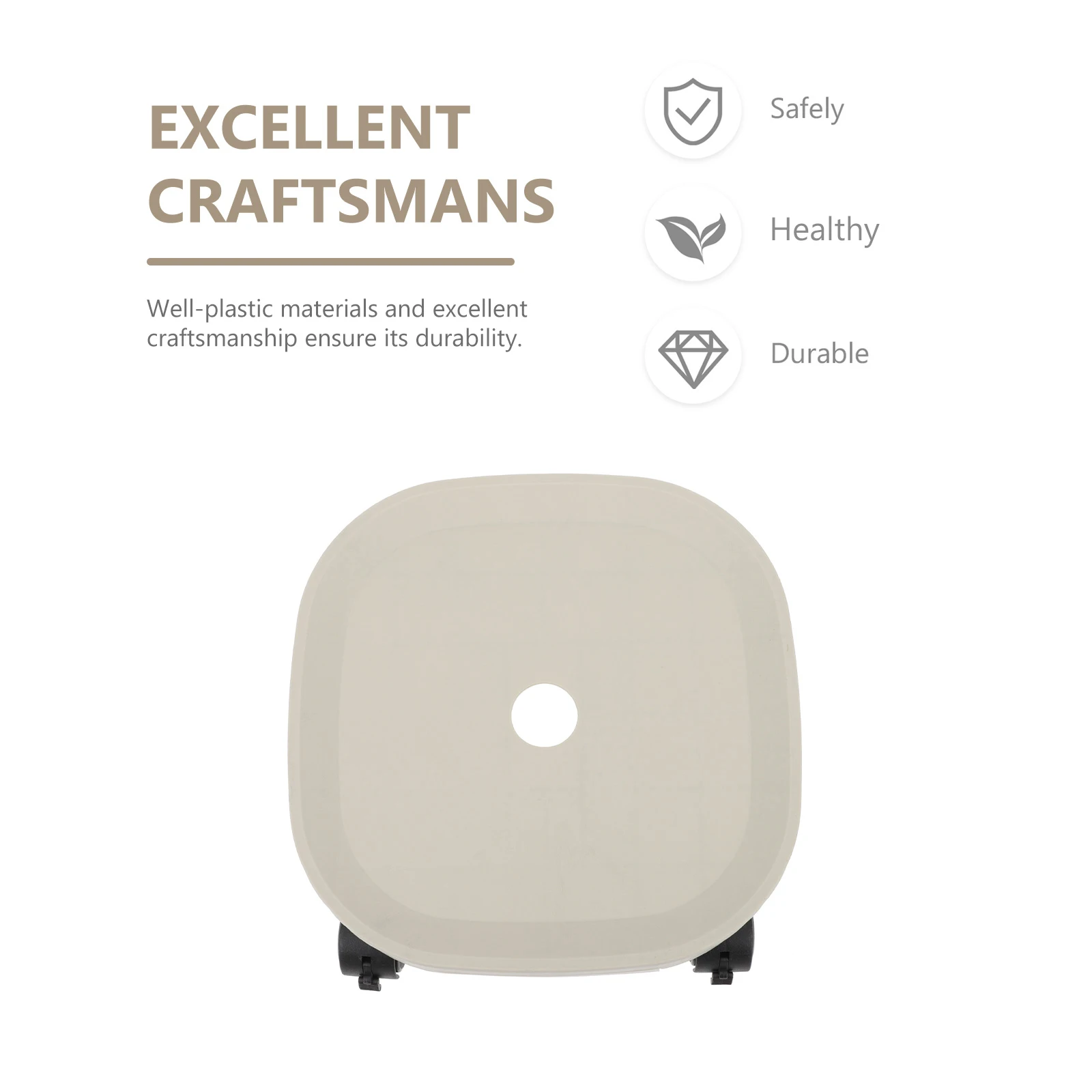 

Movable Flowerpot Tray Castors Removable Pot Bottom for Indoor Plant Rolling Support Vase Garden Supplies Easy to Move