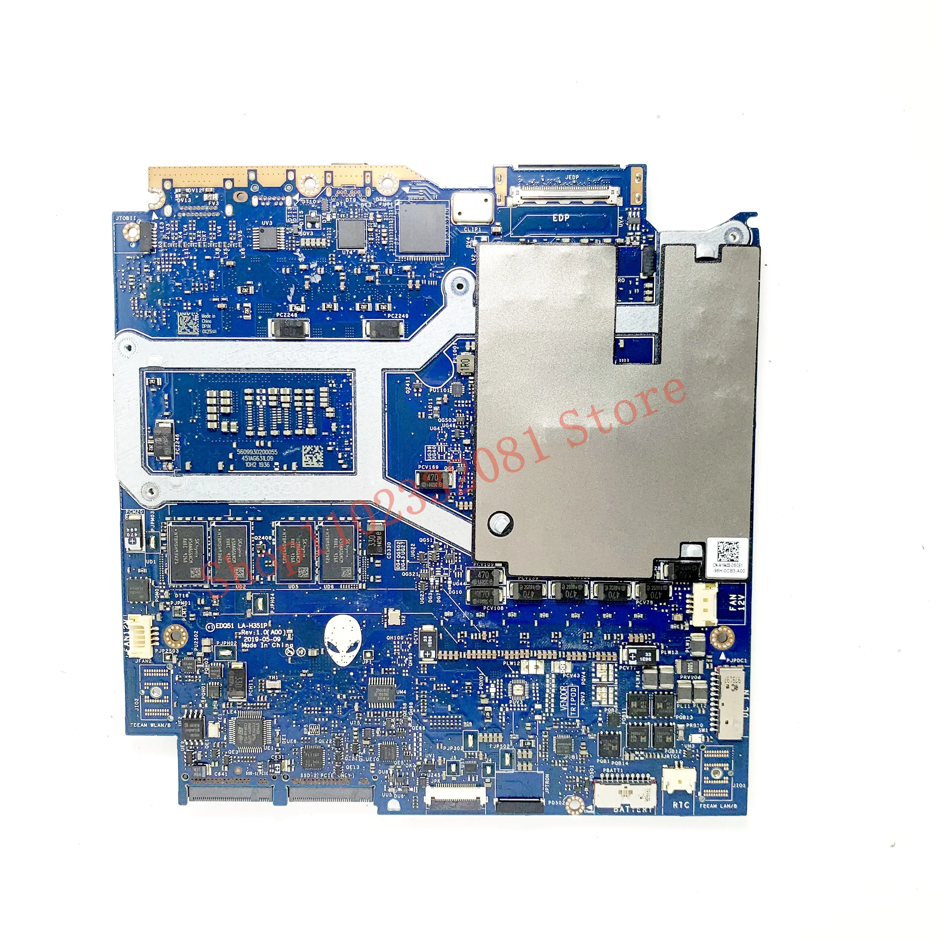 CN-0X25NN 0X25NN X25NN W/ SRFD1 I9-9880H N18E-G2-A1 Mainboard For DELL M17 R2 Laptop Motherboard EDQ51 LA-H351P 100% Full Tested