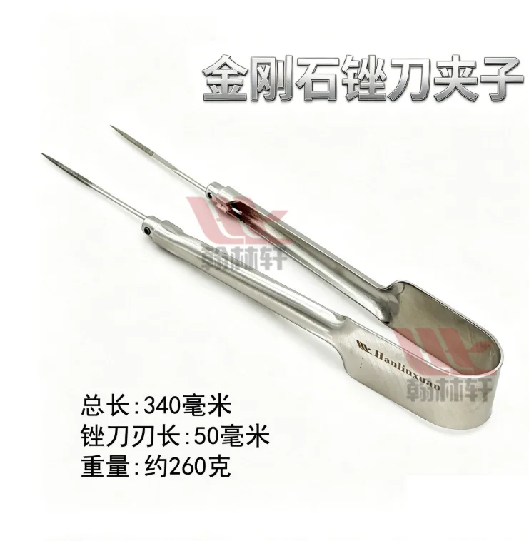 Diamond file holder, clamp, cutter, triangular file, glassblowing tool, highball glass cutter
